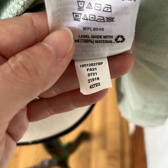 Alfani Womens Hoodie Sweatshirt Drop Shoulder Light Green Size Petite Medium NWT - Picture 11 of 11